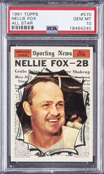 1961 Topps #570 Nellie Fox All-Star – PSA GEM MT 10 - POP 4!